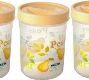 Nayasa Plastic Dal Container Set of 3, Yellow