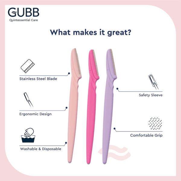 Gubb eyebrow razor (pack of 3) - Image 5