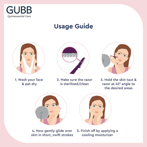 Gubb eyebrow razor (pack of 3) - Image 2