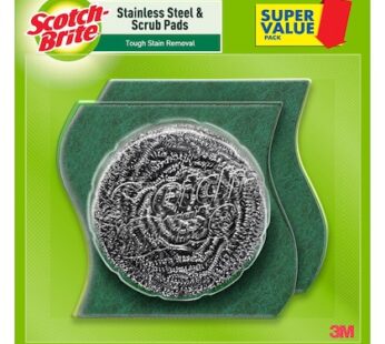 Scotch brite stainless steel scrub and scrub pad 2 pcs