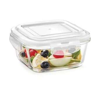 Borosil Klip N Store Glass Storage Container For Kitchen With Air-Tight Lid, Microwave & Oven Safe