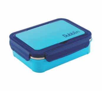 DUBBLIN Buffet Stainless Steel Lunch Box Insulated Airtight Spill Proof with spoon, fork & mini sabzi container inside, 850 ml