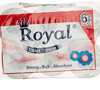 Royal 2 Ply Roll Toilet Tissue, 200 Pulls, Pack of 6