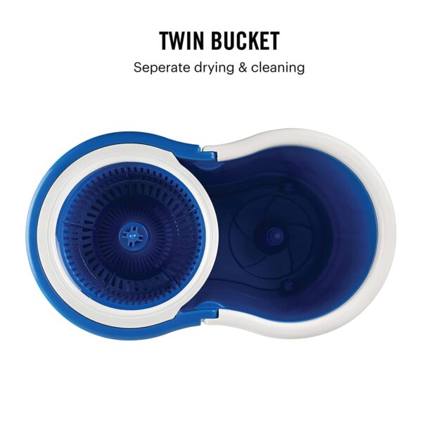 Kleeno by Cello Cyclone Spin Mop with Extendable Handles with Extra Refill, Blue - Image 3