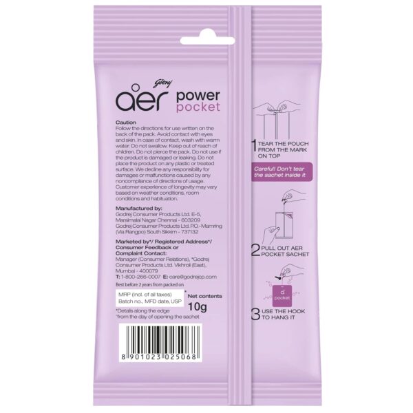 Godrej aer Power Pocket | Bathroom freshener (10g) | Lasts up to 30 days | Toilet freshener - Image 3