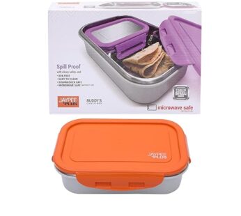 Jaypee Plus Stainless Steel Lunch Box Buddysteel, 500 ml, Suitable for School, Offices and picnics,Microwave Safe