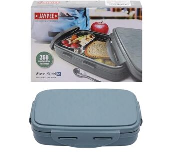 JAYPEE Stainless Steel Insulated Lunch Box Wavesteel Sr, 600 ml, Suitable for School, Offices and picnics,