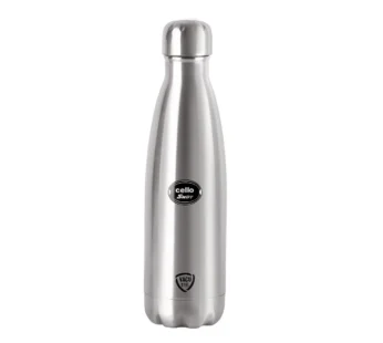 Cello Swift Thermosteel Water Bottle 500ml, Silver | 24 Hours Hot & Cold | Rust & Leak Proof | Ideal for Office, Gym, Home, Kitchen, Hiking, Trekking, Travel Bottle