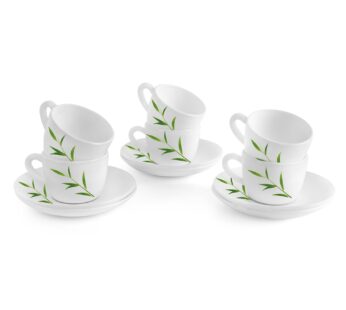 Cello Imperial King Cup & Saucer 130 ml | Home and Kitchen Decor Items | Cups, Mugs and Saucer for Kitchen | Coffee Cup and Saucer Set | 6 Units