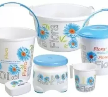 Nayasa Flora 8 Piece Plastic Bathroom Set