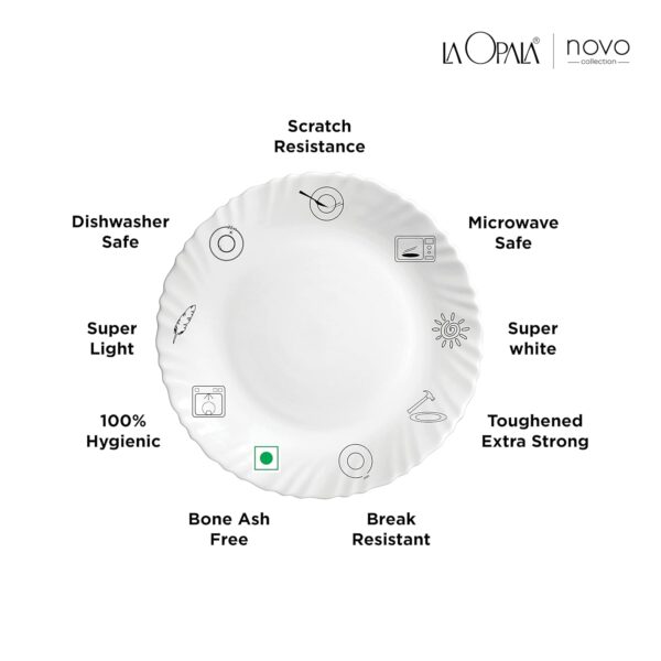 La Opala, Novo Collection, Opal Glass Dinner Set 23 pcs - Image 5