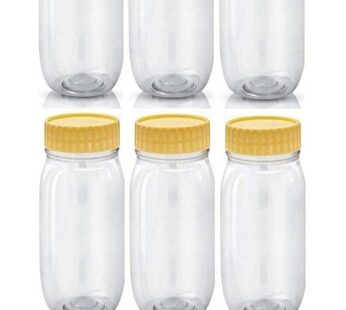 Sunpet Plastic Jar (1000 ml, Transparent) -6 Pieces