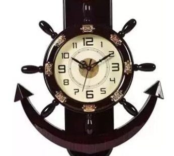 Anchor Wall Clock (Brown, with Glass, Standard).