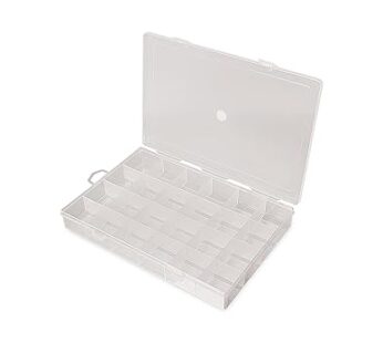 Nakoda 444 Partition Multi Storage Box For Multipurpose Use,Transparent (31.7 X 22.5 X 4.5) Cm – Plastic