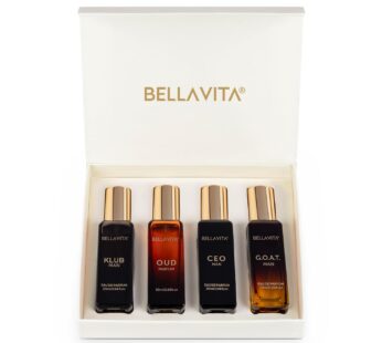 Bella Vita Luxury Man Perfume Gift Set 4 x 20 ml for Men with KLUB, OUD, CEO, G.O.A.T Perfume | Woody, Citrusy Long Lasting EDP Fragrance Scent