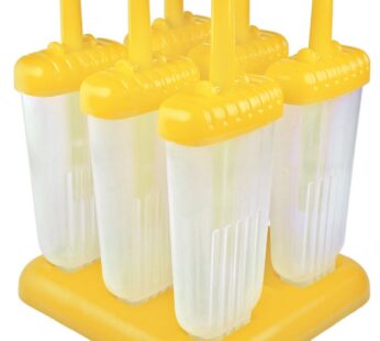 Shuban Great Enjoy Summer Food Grade Plastic Popsicle Mold – BPA-Free, Homemade Ice Pop Maker, Reusable, Easy Release Candy & Kulfi Mould – Yellow (1 Pack)