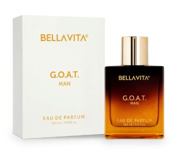 Bella Vita Luxury G.O.A.T Man Eau De Parfum Perfume with Bergamot, Patchouli & Vetiver|Premium, Long Lasting Spicy & Woody Fragrance for Men, 100 ML