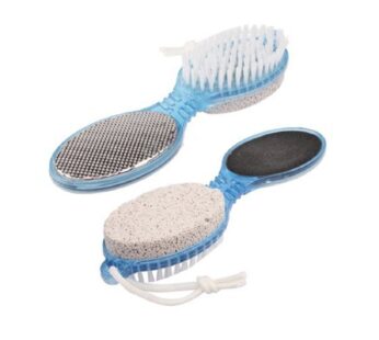 4 in 1 Multi use Pedicure Paddle Brush – 4 Step Pedicure (Cleanse, Scrub, File and Buff) – (Color may vary) By Bhagwati Enterprise