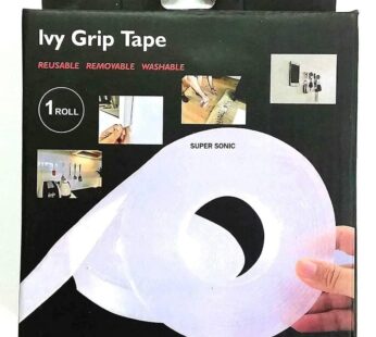 Double Sided Tape 3m x 3 Cm, Heavy Duty, Transparent IVY Grip Tape, Removable Traceless Mounting Best Suited for Wall Tape, Kitchen, Home Décor & DIY (1)