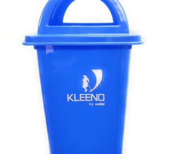 Cello Kleeno Dome Lid Plastic Garbage Dustbin Bucket 80 LTR (Green/Blue)