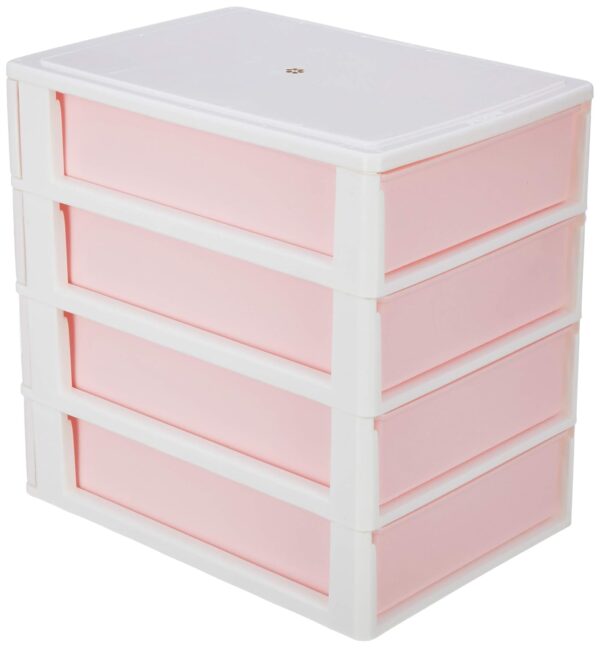 Nayasa Tuckins 14 Dlx | Multi-Compartment Plastic Drawers | Storage Organizer | Multipurpose Plastic Modular Storage Organizer Box | Pink - Image 3