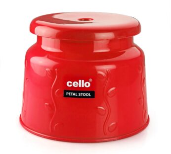 Cello Plastic Petal Stool, Standard, Red