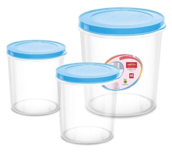 MILTON Storex Clear 5, 7 and 10 Plastic Containers Set of 3 with 3 Lids, (Transparent)