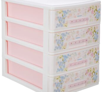 Nayasa Tuckins 14 Dlx | Multi-Compartment Plastic Drawers | Storage Organizer | Multipurpose Plastic Modular Storage Organizer Box | Pink