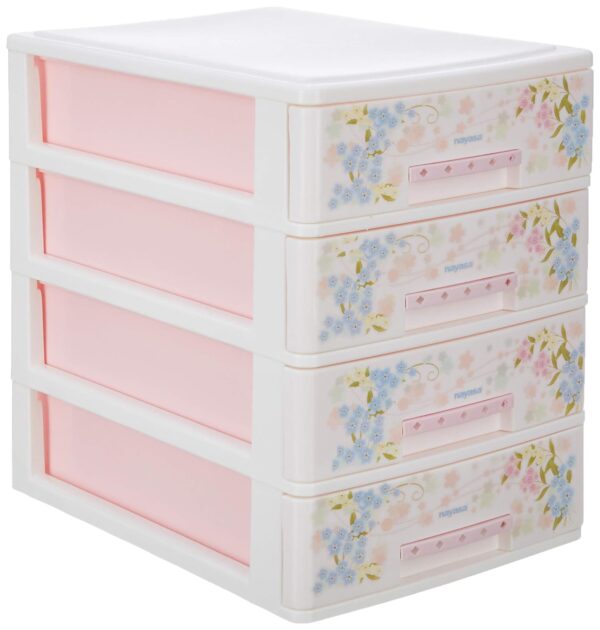 Nayasa Tuckins 14 Dlx | Multi-Compartment Plastic Drawers | Storage Organizer | Multipurpose Plastic Modular Storage Organizer Box | Pink