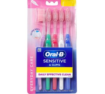 Oral-B Sensitive & Gums Toothbrushes, 5 Pieces