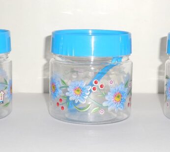 SKI Printed Easy Pet jars 250ml (3 piece set with spoons)