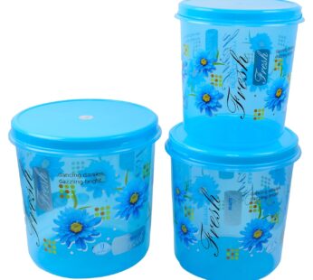 Joyo Plastic Container Set – 5 L, 7 L, 10 L, 3 Pieces, Blue