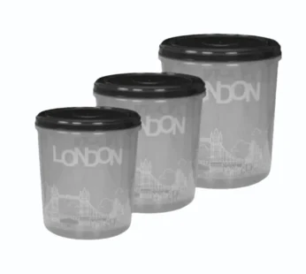 Ratan Ruby Plastic Container Set, 3-Pieces