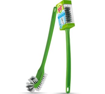 Scotch-Brite Double Sided Toilet Plastic Brush (Green,Pack Of 1)