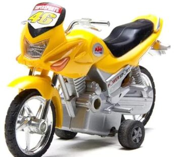 CENTY Toys Karizma Yellow Bike – Pull Back Action- Safe to use Plastic- Realistic Alloy Wheels