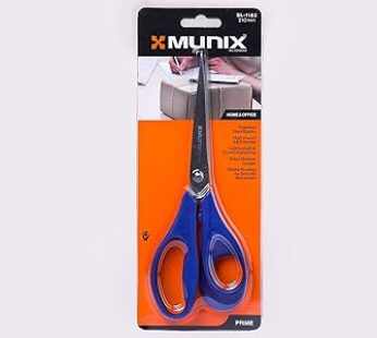 Munix SL-1183 210 mm / 8.2″ Stainless Steel Scissors | Pointed Tip with Shock Proof Body | Ergonomic & Comfortable Handles | Lightweight Multipurpose Scissor | Dark Blue, Pack of 1 – Color May Vary