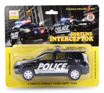 Centy Toys Plastic Police Interceptor Fortune Pull Back Car, Number Of Pieces: 1, Black, Kid