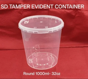 SD White 1 L Tamper Evident Container 1000ml (10 Pieces)