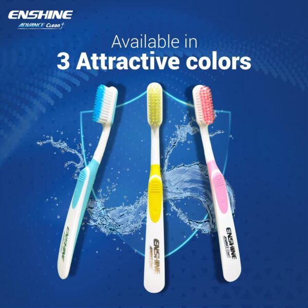 ENSHINE Advance Clean+ Toothbrush with Ultra Soft Bristles| Compact Brush Head For Deep & Complete Cleansing, Effective Tongue Cleaner for Complete Oral Care - Image 4