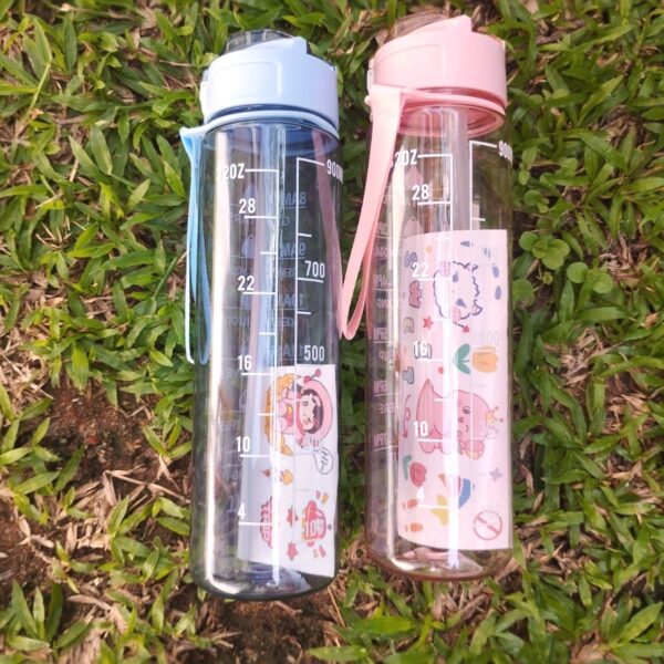 FANCY WATER BOTTLE (TRANPARENT) 1000ML - Image 2
