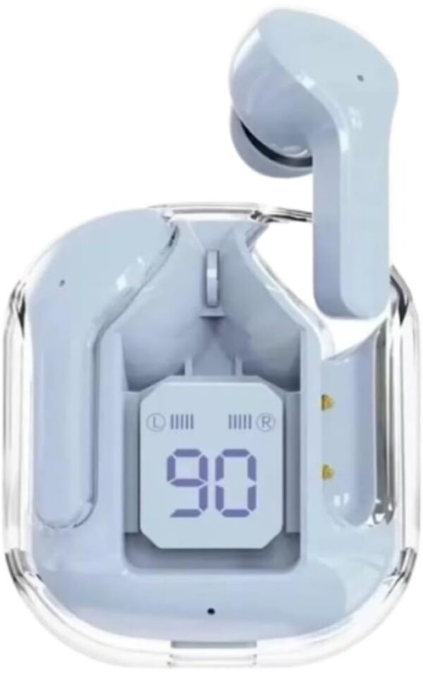 ULTRA PODS TWS BLUETOOTH EARBUDS TRANPARENT DESIGN WITH DISPLAY | WITH TYPE C CHARGING
