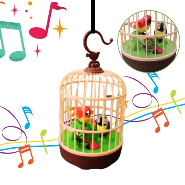 Electronic Bird Pet Toys For Kids In Cages With Flashing Lights, Cool Music And Sound Control Sensor(Pack Of 1)