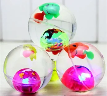 LUMINOUS BOUNCING BALL (3PCS) NIGHT LIGHT FLASH BALL LIQUID GEL