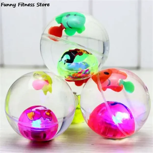 LUMINOUS BOUNCING BALL (3PCS) NIGHT LIGHT FLASH BALL LIQUID GEL